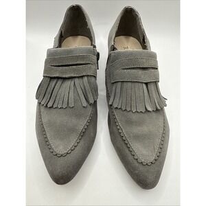 Restricted Gray Suede Loafers Tassels Size 8.5‎ Zippers